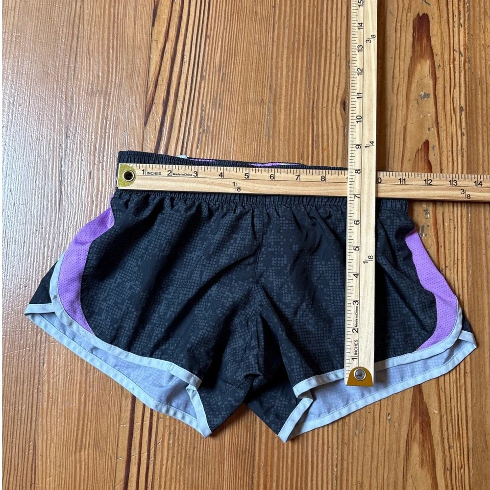 Nike Dri-FIT Running Shorts Girls Black Purple Dot Athletic SIZE Medium